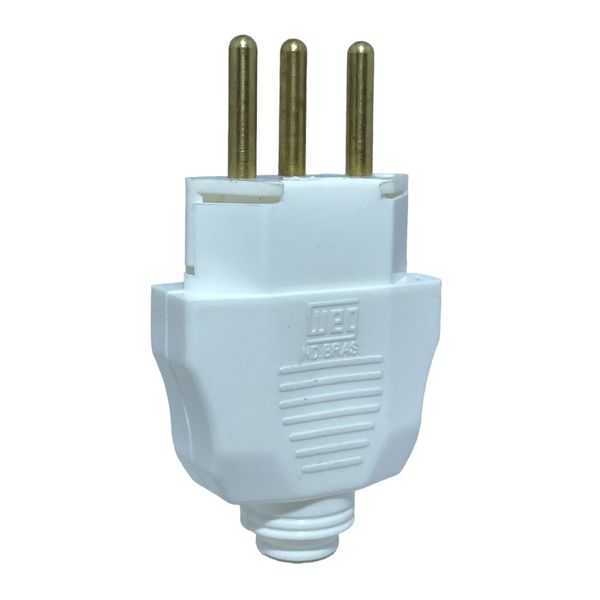 Plugue Macho 2p+t 10a 250v 180° Branco Weg 13301715