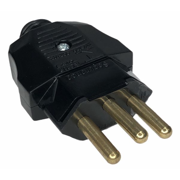 Plugue Macho 180° 2P + T Weg 20A 250V Preto 13301717