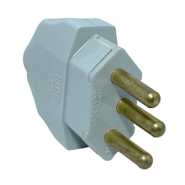 Plugue Macho 2p+t 20a 250v 180° Cinza Weg 13301672