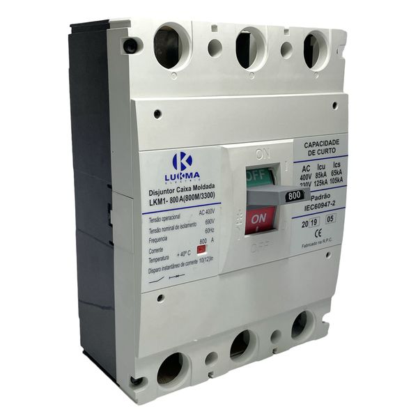 Disjuntor Caixa Moldada 800A 220-100KA/400-650KA Lukma
