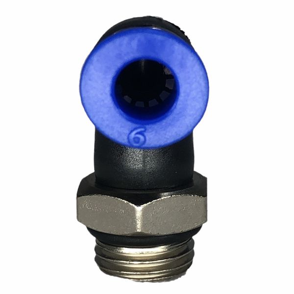 Conexão Pneumatica Cotovelo Fluir Tubo 06mm x Rosca 1/4 BSP