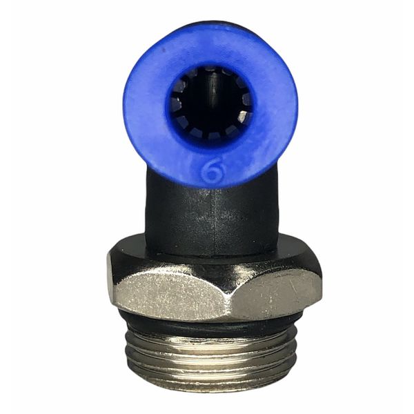 Conexão Pneumatica Cotovelo Fluir Tubo 06mm x Rosca 3/8 BSP 