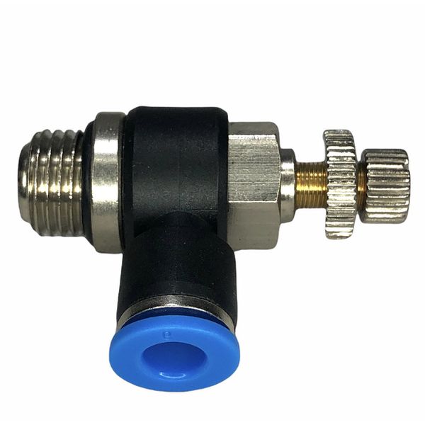 Conexão Pneumatica Cotovelo C/ Controle De Fluxo Fluir 06mm