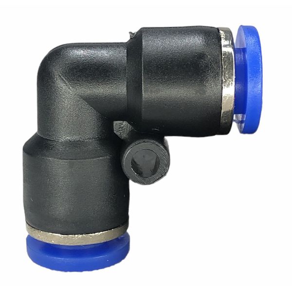 Conexão Pneumatica União Cotovelo Fluir Tubo 06mm Plastica