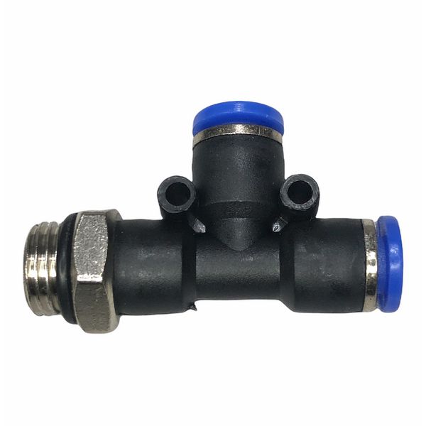 Conexão Pneumatica Tee Lateral Fluir Tubo 06mm x Rosca 1/4