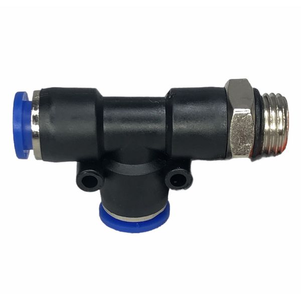 Conexão Pneumatica Tee Lateral Fluir 08mm x Rosca 1/4 BSP 