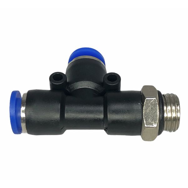 Conexão Pneumatica Tee Lateral Fluir 08mm x Rosca 1/4 BSP 