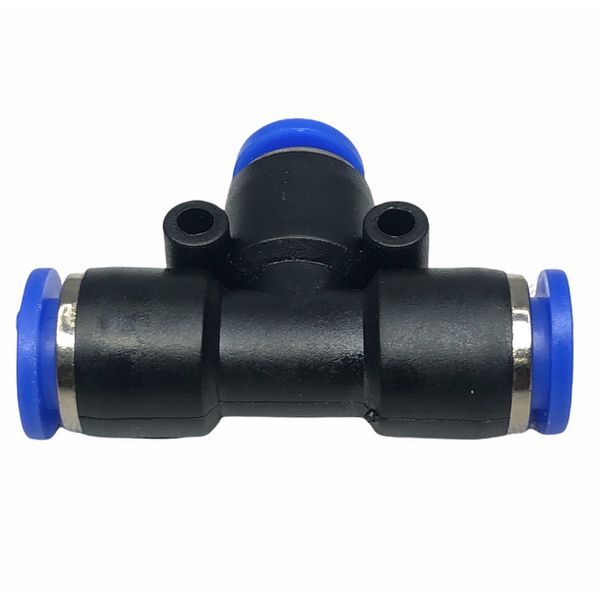 Conexão Pneumatica União Tee Redutor Fluir Tubo 08x06mm Plastica