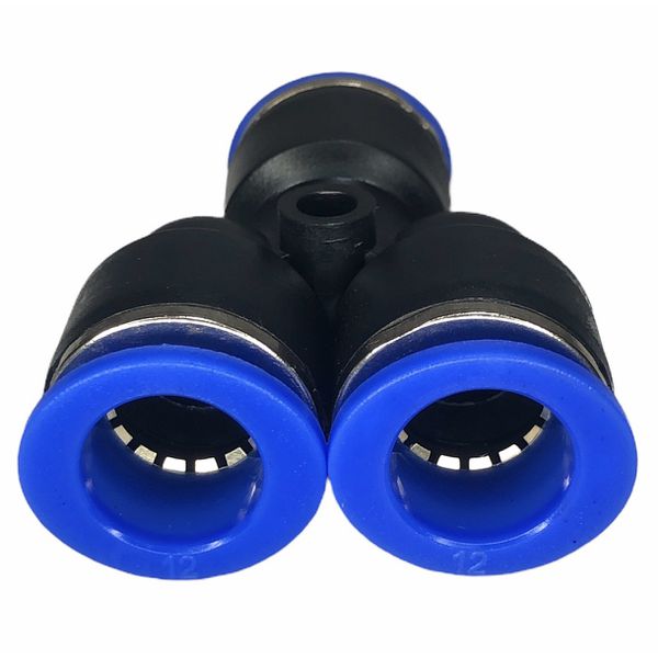 Conexão Pneumatica União Y Fluir Tubo 12mm Engate Rapido