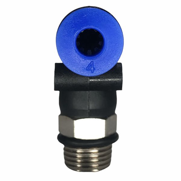 Conexão Pneumatica Cotovelo Fluir Tubo 04mm x Rosca 1/4 BSP