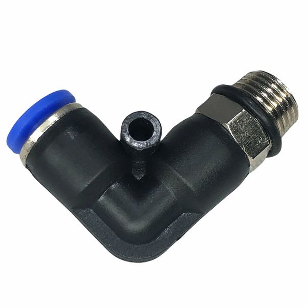 Conexão Pneumatica Cotovelo Fluir Tubo 04mm x Rosca 1/4 BSP