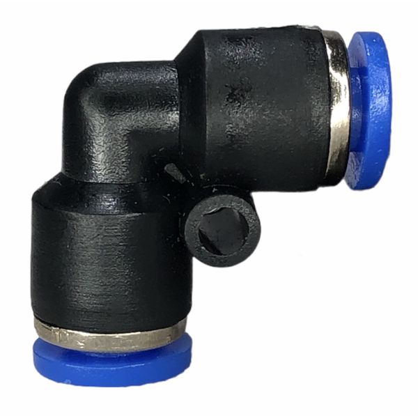 Conexão Pneumatica União Cotovelo Fluir Tubo 04mm Plastica