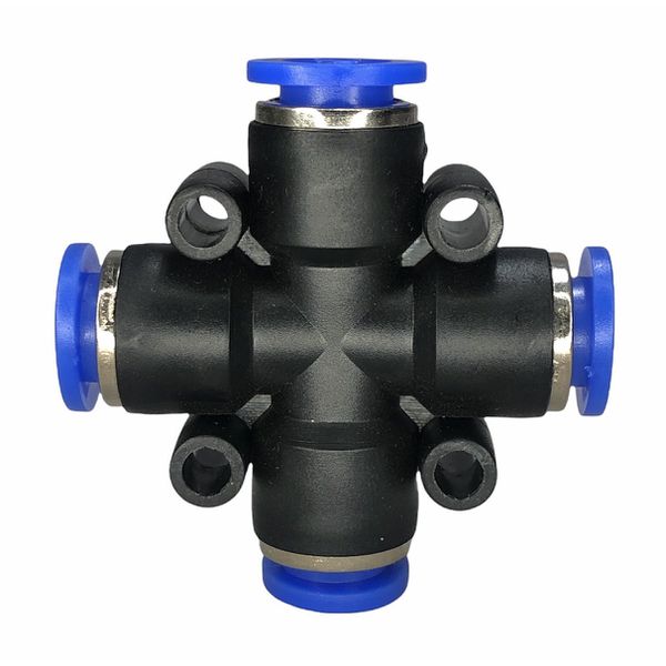Conexão Pneumatica União Cruzeta Fluir Tubo 08mm Engate Rapido