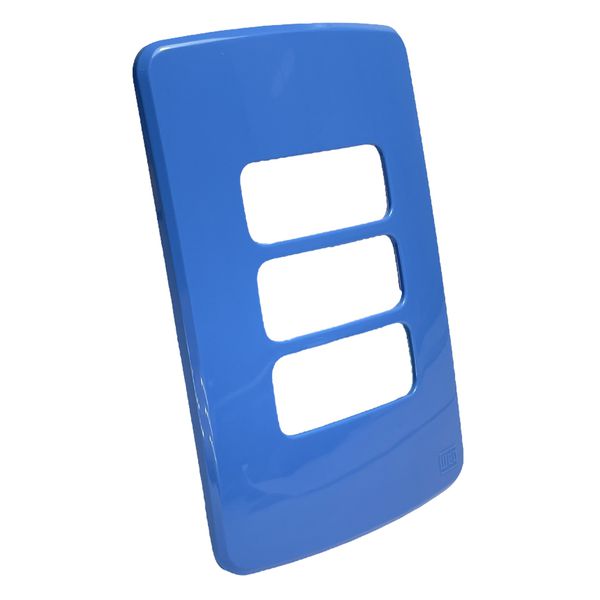 Placa 4X2 3 Posições Compose Azul S/ Suporte 13208258