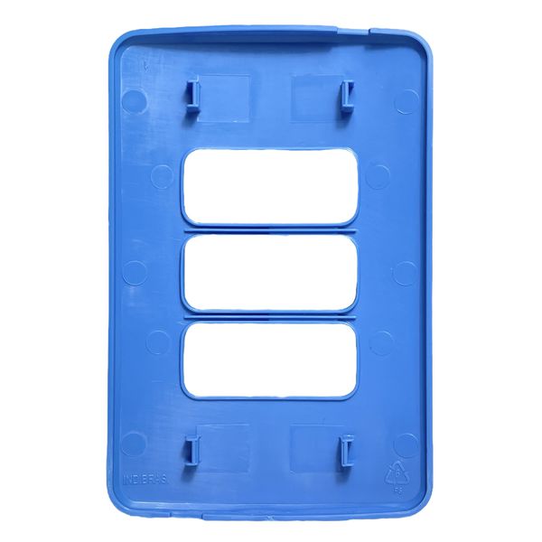 Placa 4X2 3 Posições Compose Azul S/ Suporte 13208258