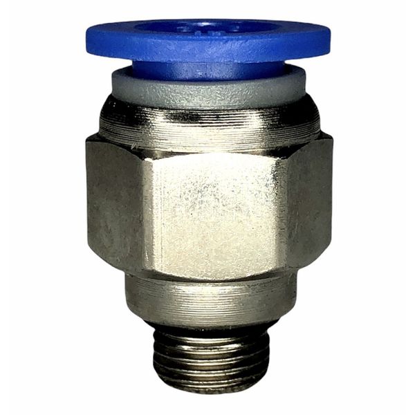 Conexão Pneumatica Reta Fluir Tubo 10mm x Rosca 1/8 BSP 
