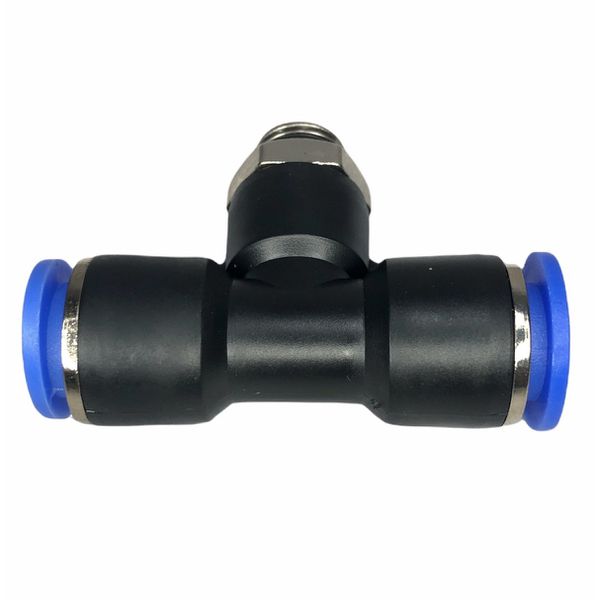 Conexão Pneumatica Tee Fluir Tubo 12mm x Rosca 1/4 BSP 