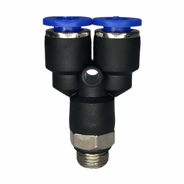 Conexão Pneumatica União Y Fluir Tubo 06mm x Rosca 1/8 BSP 