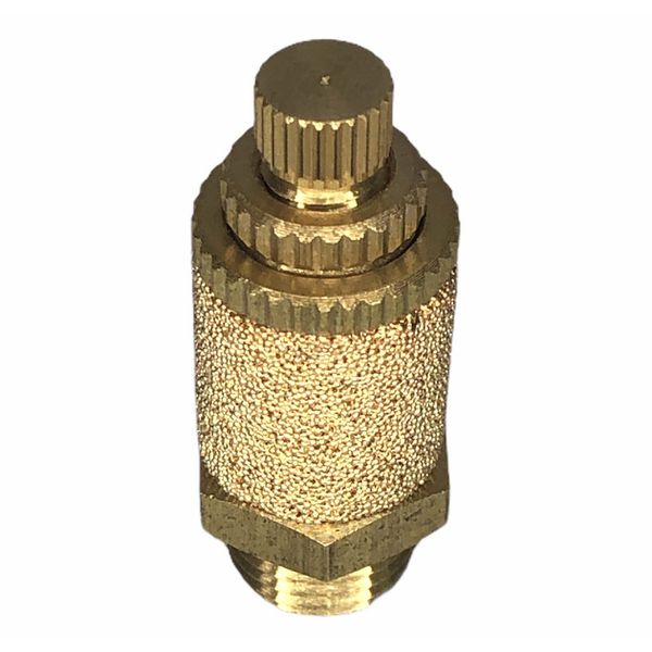Silenciador Pneumatico C/ Controle de Fluxo 1/8" BSP Em bronze