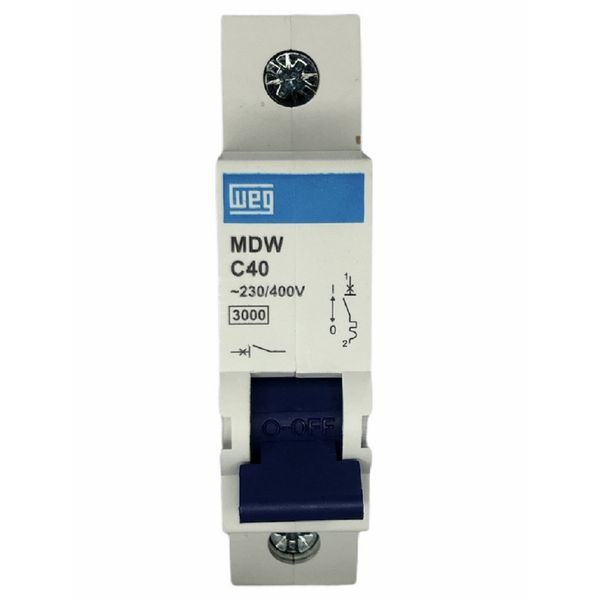 Disjuntor Unipolar Weg Din 40a 3ka Curva C MDW-C40