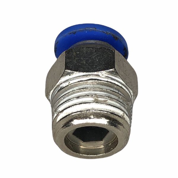 Conexão Pneumatica Reta Fluir Tubo 1/4" x Rosca 1/4" NPT