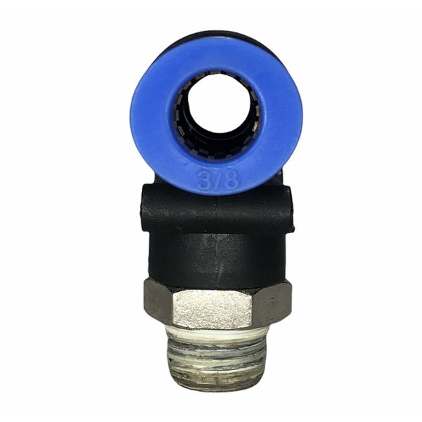 Conexão Pneumatica Tee Central Fluir Tubo 3/8" x Rosca 1/4" NPT 