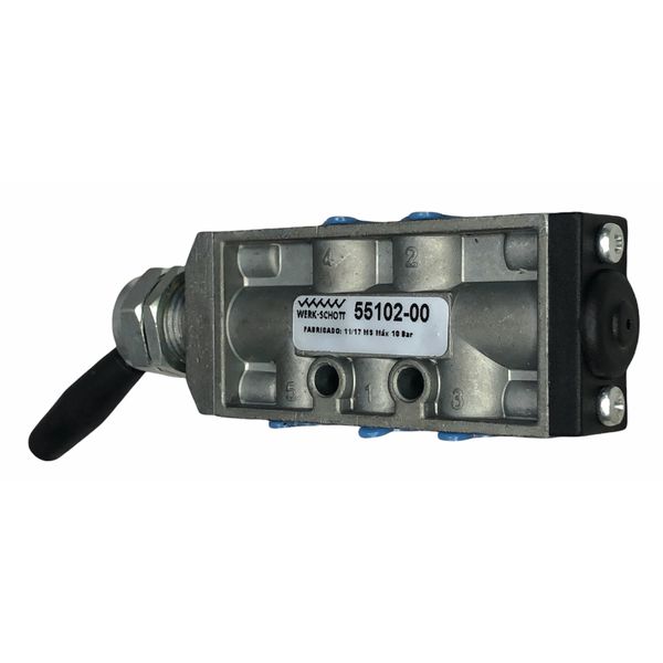 Valvula Pneumatica Alavanca Mola 1/8BSP 5V 2Pos Werk Schott