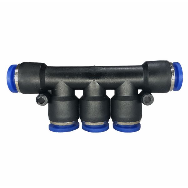 Conexão Pneumatica Distribuidor Fluir Tubo 06mm 1E/4S Plastica 