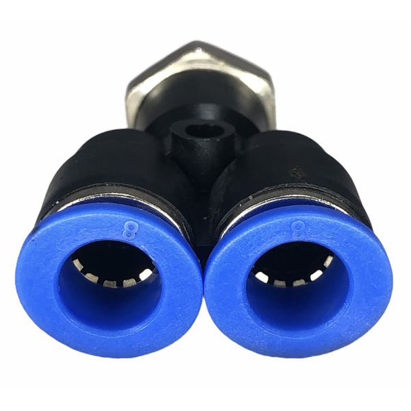 Conexão Pneumatica União Y Fluir Tubo 08mm x Rosca 1/4 BSP 
