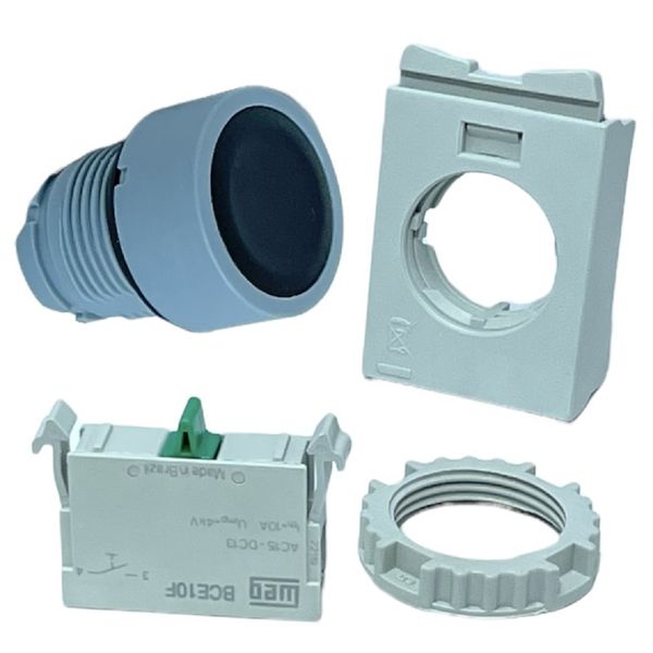 Botão De Pulso Faceado Preto 22mm 1na Weg Cew-bfm5