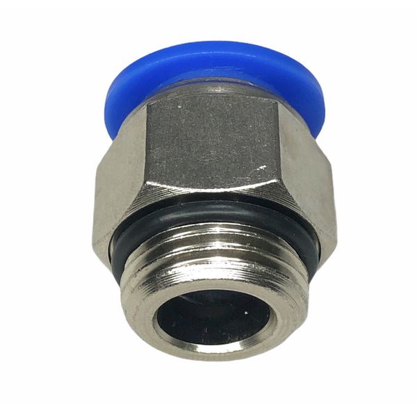 Conexão Pneumatica Reta Fluir Tubo 16mm x Rosca 1/2 BSP 