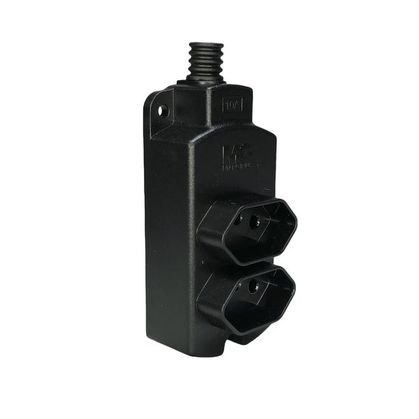 Tomada Múltipla 2 Tomadas 2P+T 10A Preto- Margirius