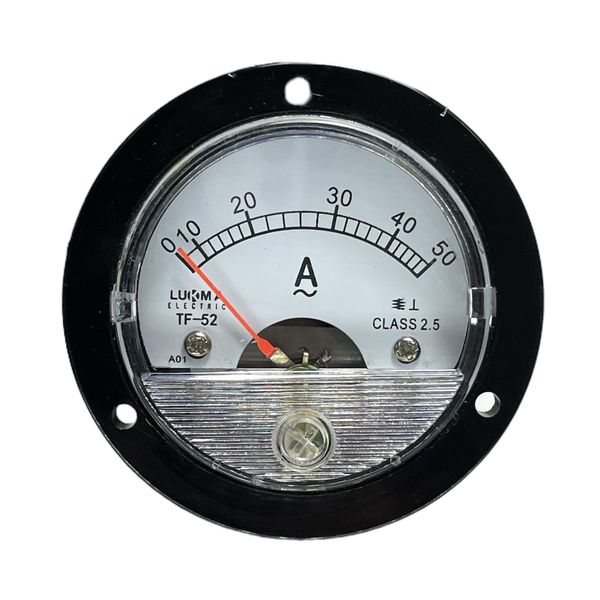 Amperímetro Analógico 0-50A Redondo 52mm Lukma