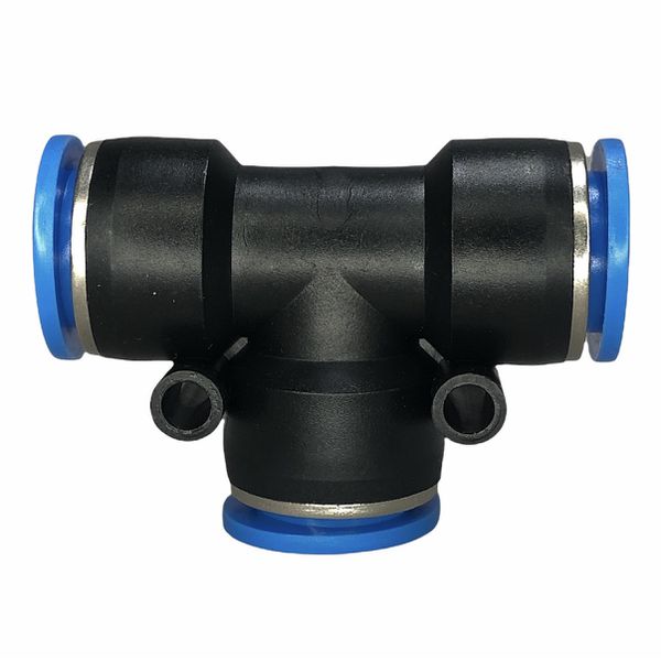 Conexão Pneumatica União Tee Fluir 16mm plastica Engate Rapido
