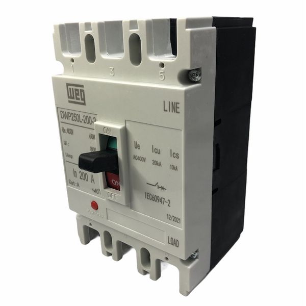 Disjuntor Caixa Moldada 200a Weg Dwp250l-200-3 20ka