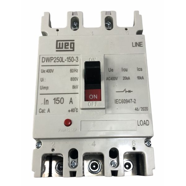 Disjuntor Caixa Moldada 150A Weg DWP250L-150-3 (20KA 38/4150V)
