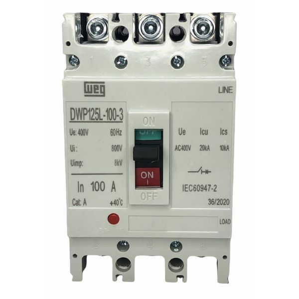 Disjuntor Caixa Moldada 100a Weg Dwp125l-100-3 20ka