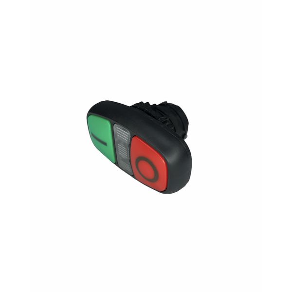 Frontal Botão Duplo Preto Weg 22mm I E O Ip66 (vd/vm)