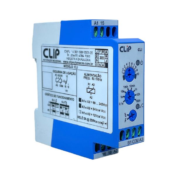 Temporizador Retardo Na Desenergização 24-242Vca/Vcc Clip