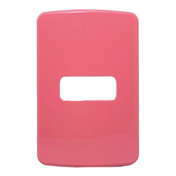 Placa 4X2 de 1 Posição Horizontal Compose Rosa S/ Suporte