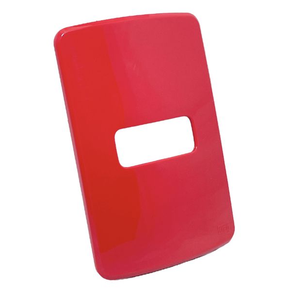 Placa 4X2 de 1 Posição Horizontal Compose Vermelho S/ Suporte