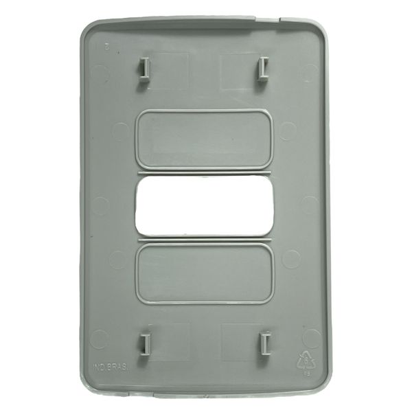 Placa 4X2 de 1 Posição Horizontal Compose Cinza S/ Suporte 13207311