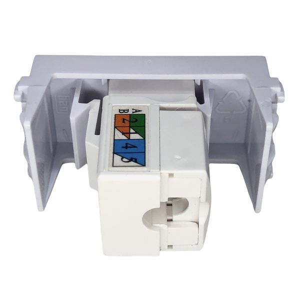 Modulo Tomada Keystone Refinatto RJ45 Weg Cat 5E Branco