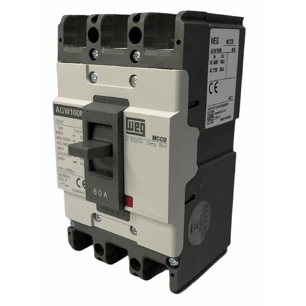 Disjuntor Caixa Moldada 60a Weg Agw100n-dx60-3 (35ka 220v)