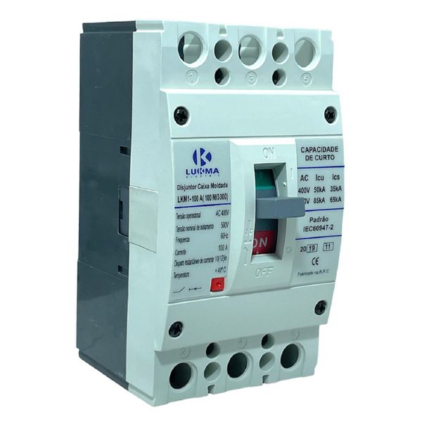 Disjuntor Caixa Moldada 100A 220-85KA/400-50KA Lukma