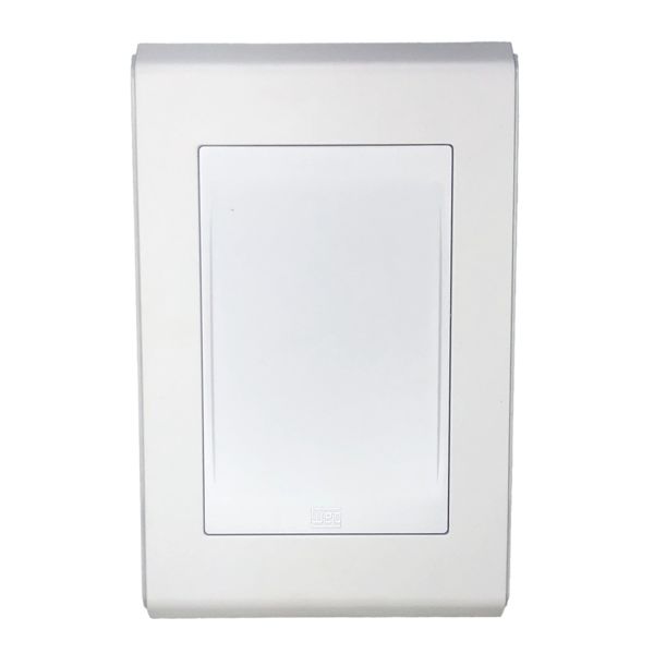  Placa 4x2 Cega Refinatto Weg Style Branca C/ Fundo Branco