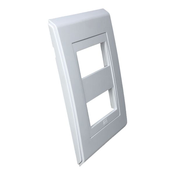 Placa 4x2 2 Posições Refinatto Weg Style Branca C/ Fundo Branco