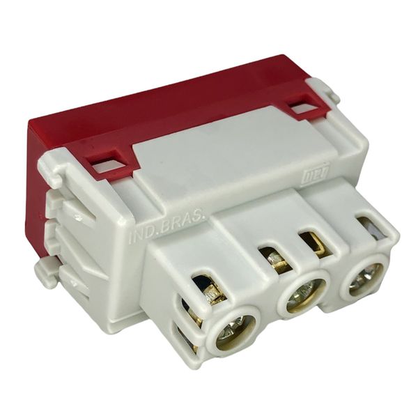 Modulo Tomada 2P+T Weg Refinatto 127/220V 20A Vermelha