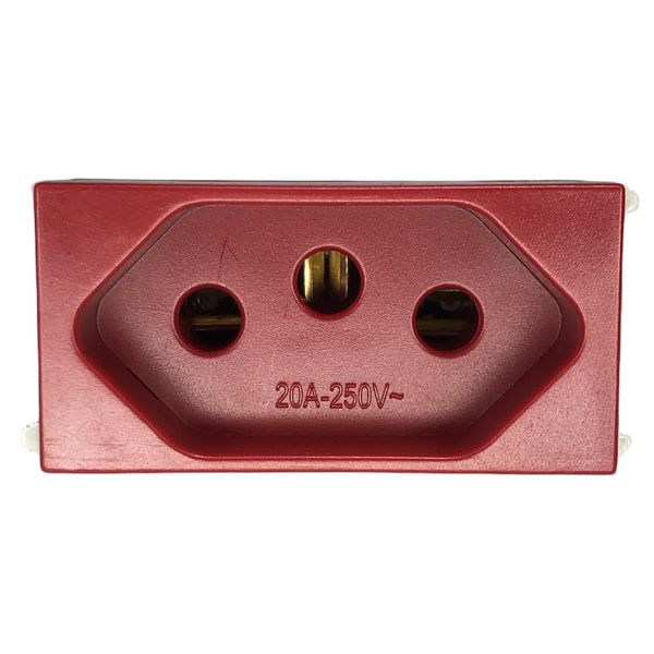 Modulo Tomada 2P+T Weg Refinatto 127/220V 20A Vermelha