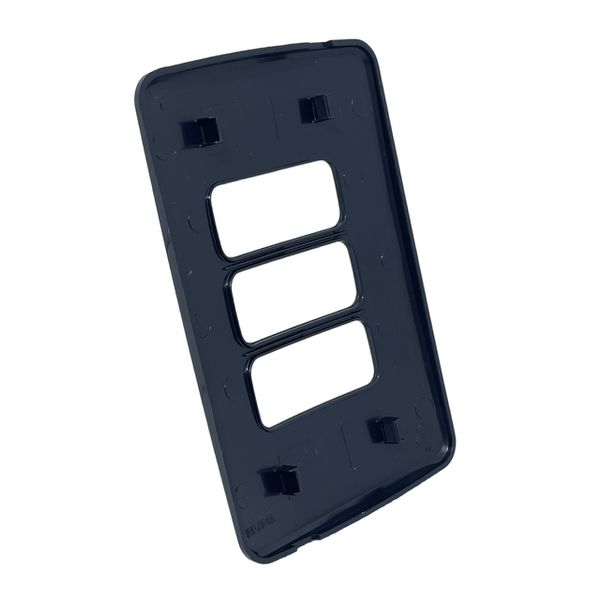 Placa 4X2 de 3 Posições Compose Preto S/ Suporte 13207604